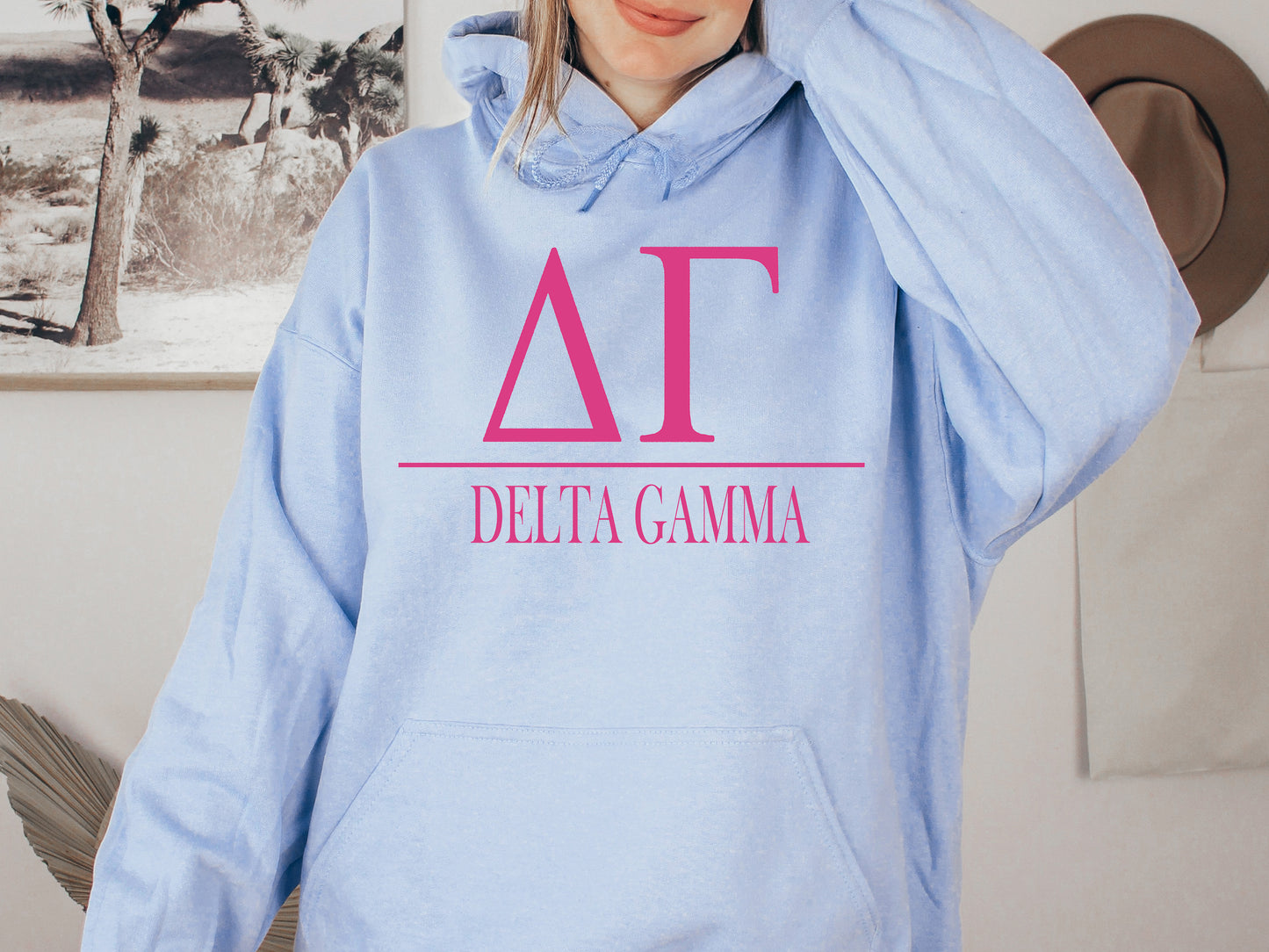 Delta Gamma Loud Letters Sorority Hoodie _ 477g