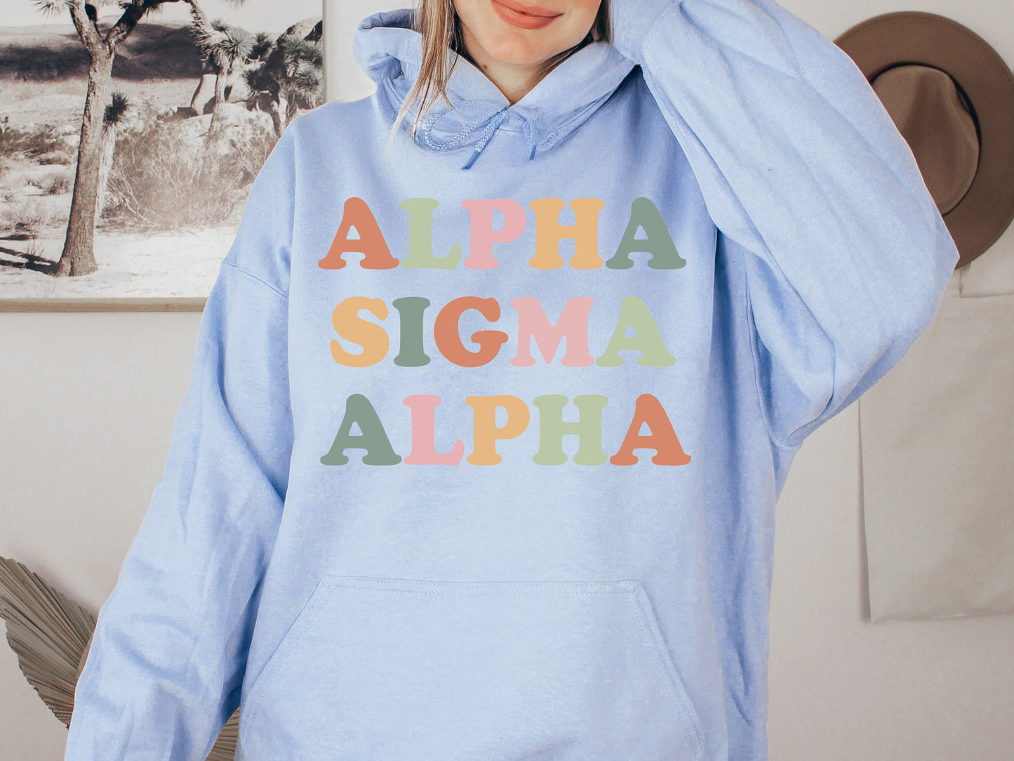Alpha Sigma Alpha Bright and Proud Sorority Hoodie _ 420g