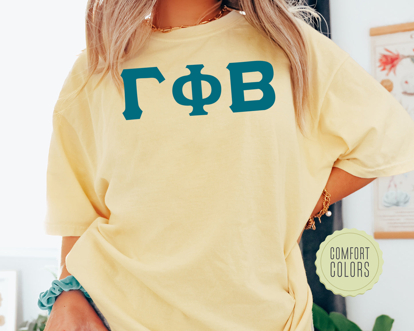 Gamma Phi Beta Back to the Basics Comfort Colors Sorority T-shirt _ 636g