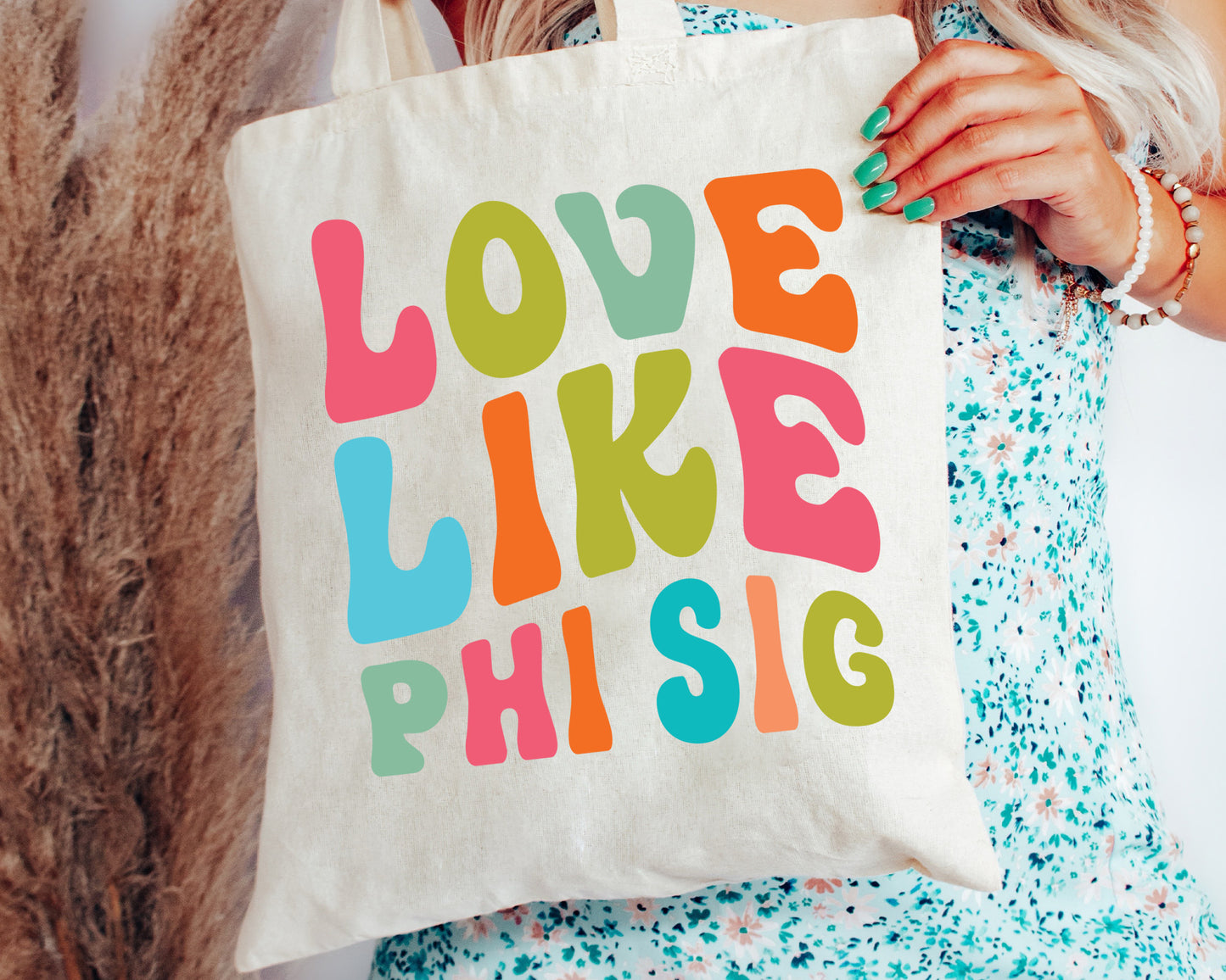 Phi Sigma Sigma Love Like Sorority Tote Bag _ 34353g