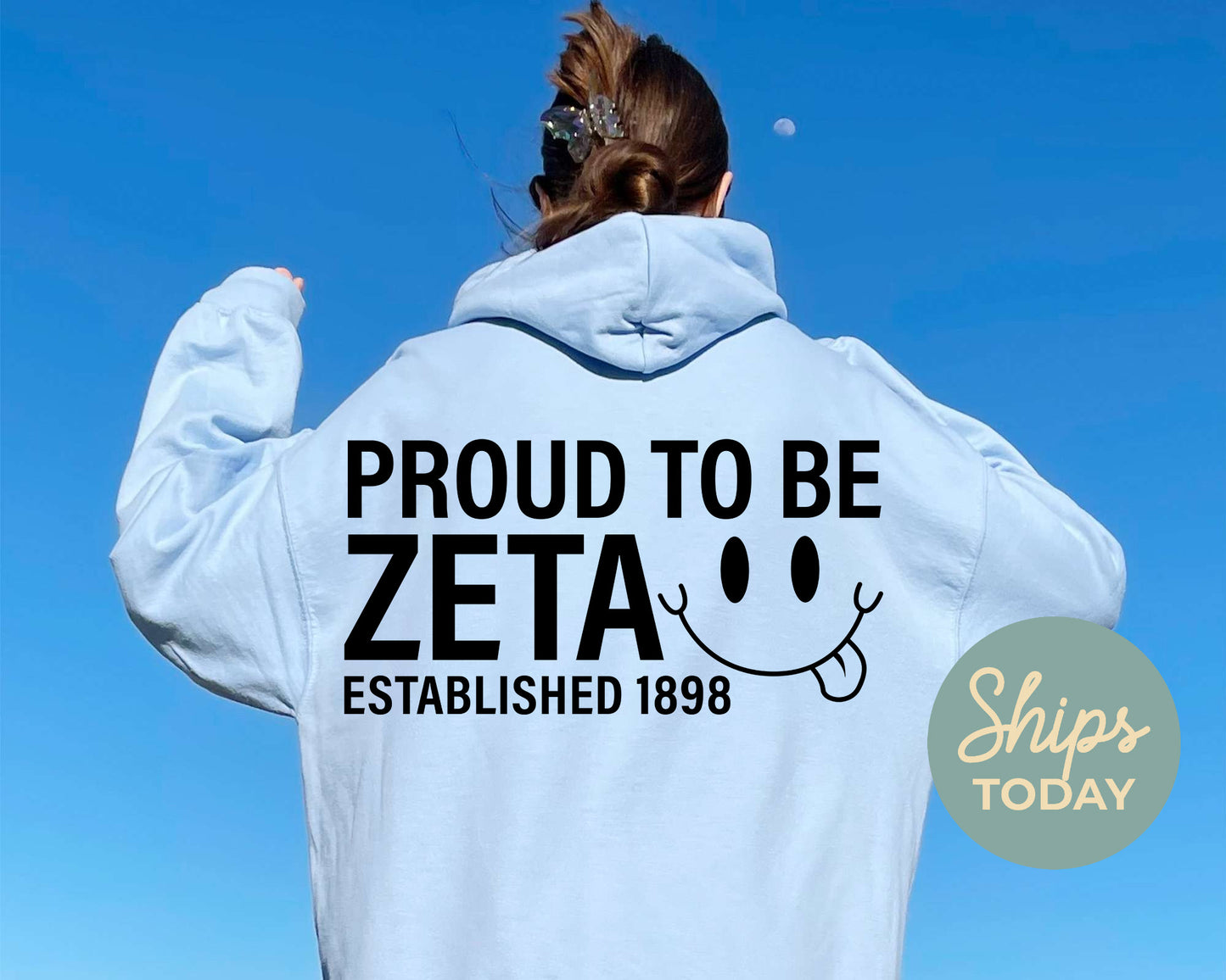 Zeta Tau Alpha Proud to Be Sorority Hoodie _ 33153g