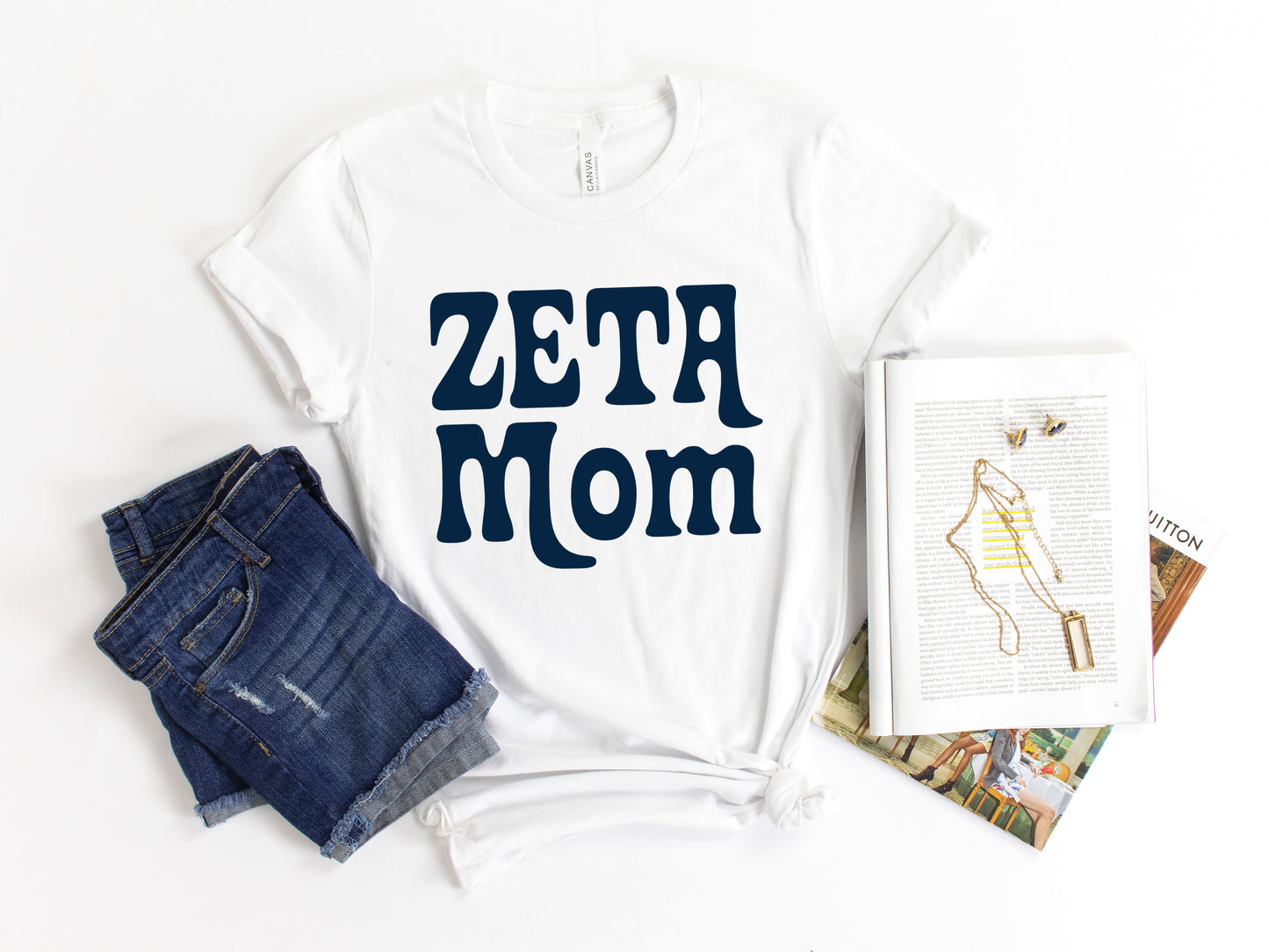 Zeta Tau Alpha Got it from my Mom Sorority T-shirt _ 3096g