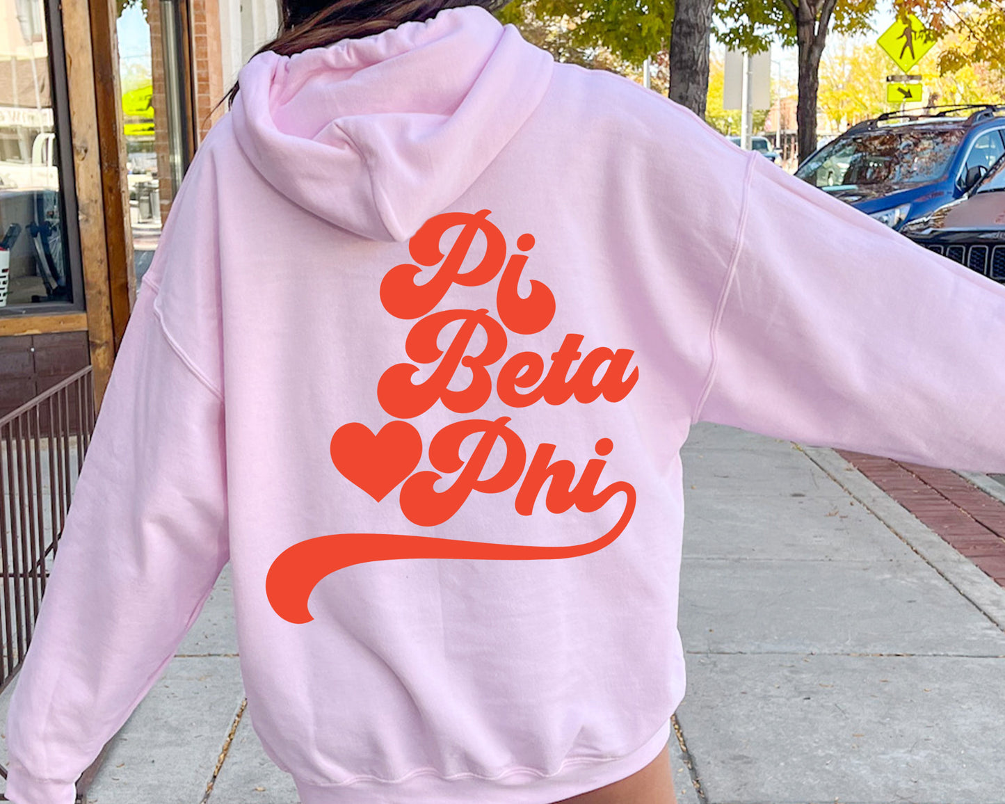 Pi Beta Phi Red Heart Sorority Hoodie _ 33366g