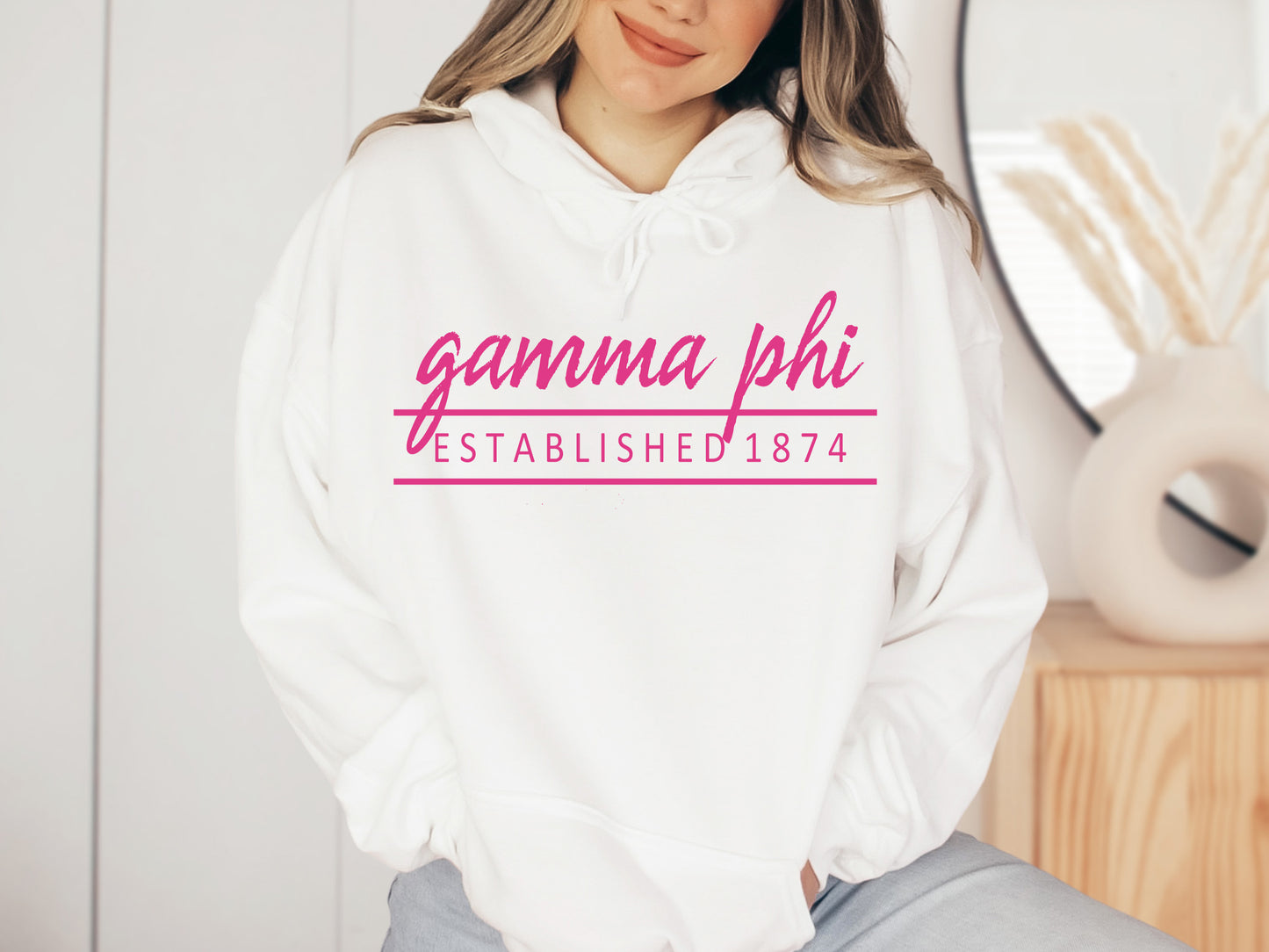 Gamma Phi Beta All Pink Sorority Hoodie _ 766g