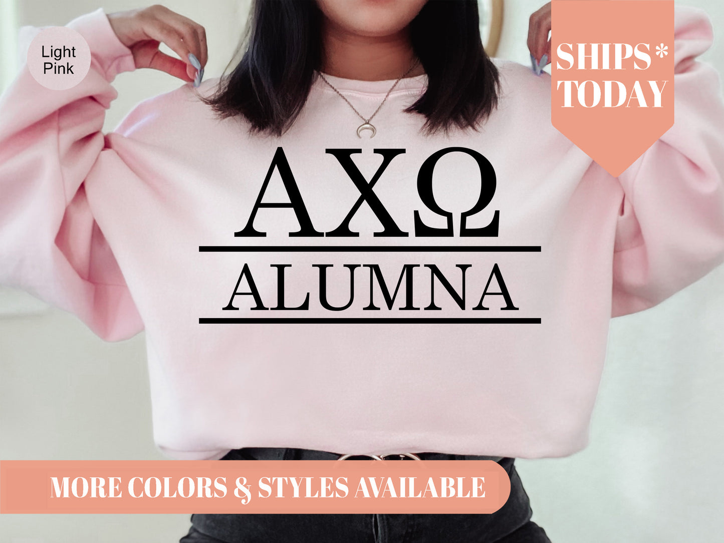 Alpha Chi Omega Just Turned Alumna Sorority Sweatshirt _ 30734g