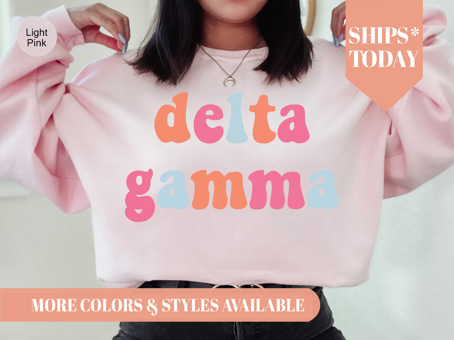 Delta Gamma Vividly Vibrant Sorority Sweatshirt _ 3160g