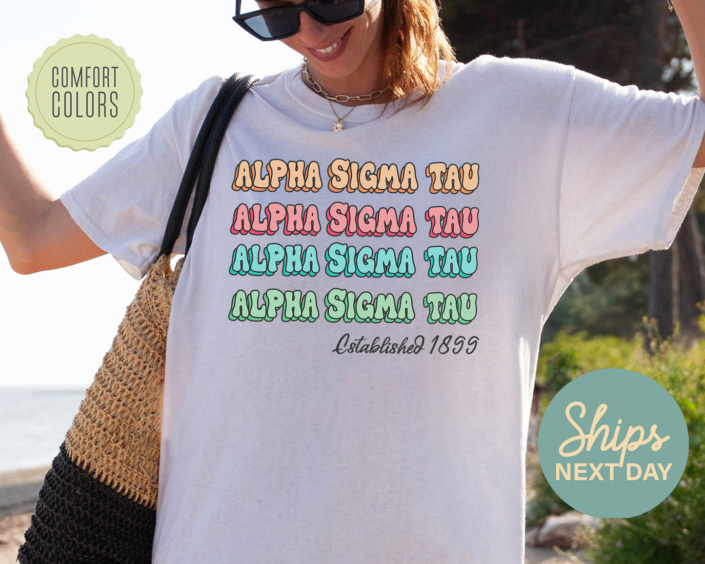 Alpha Sigma Tau Lucy Comfort Colors Sorority T-shirt _ 265g
