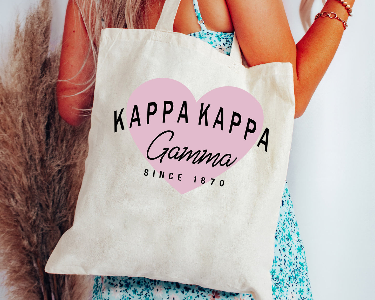 Kappa Kappa Gamma Pretty in Pink Sorority Tote Bag _ 34299g