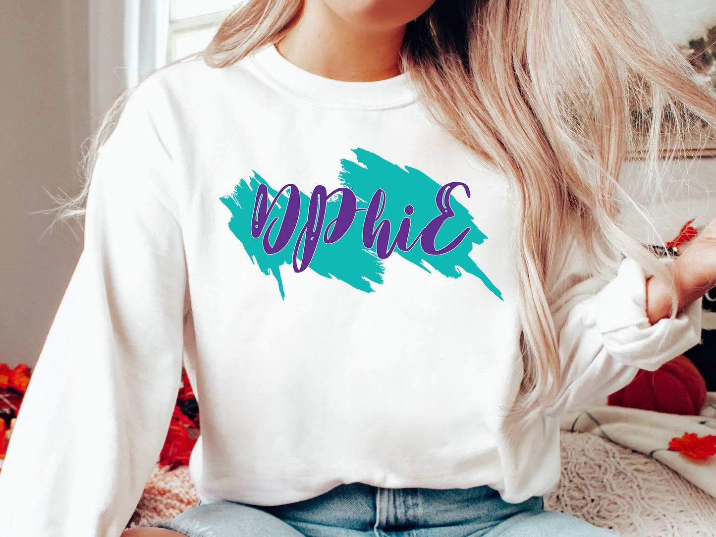 Delta Phi Epsilon Paint Party Sorority Sweatshirt _ 4484g