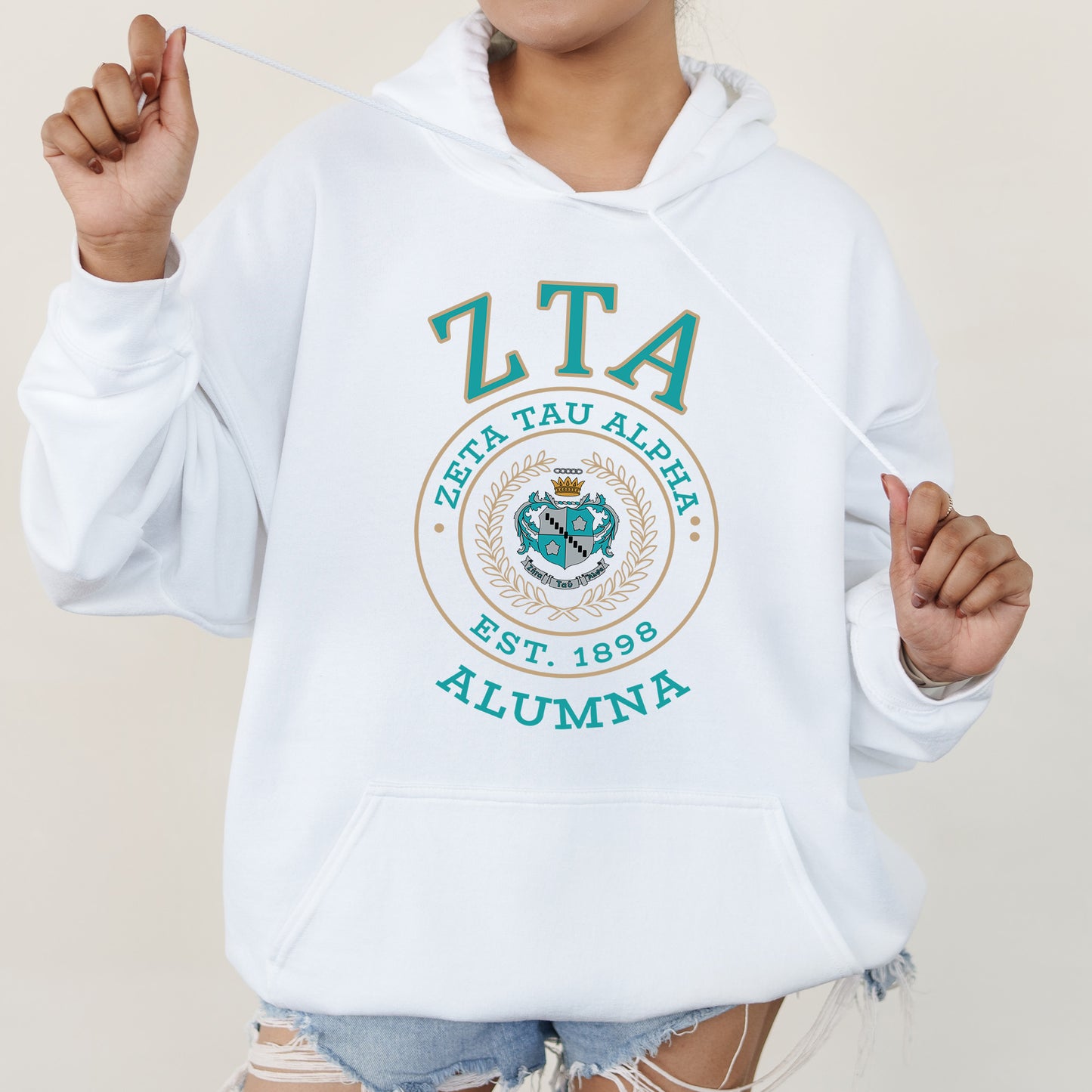 Zeta Tau Alpha Alumna Vintage Sorority Hoodie _ 31034g
