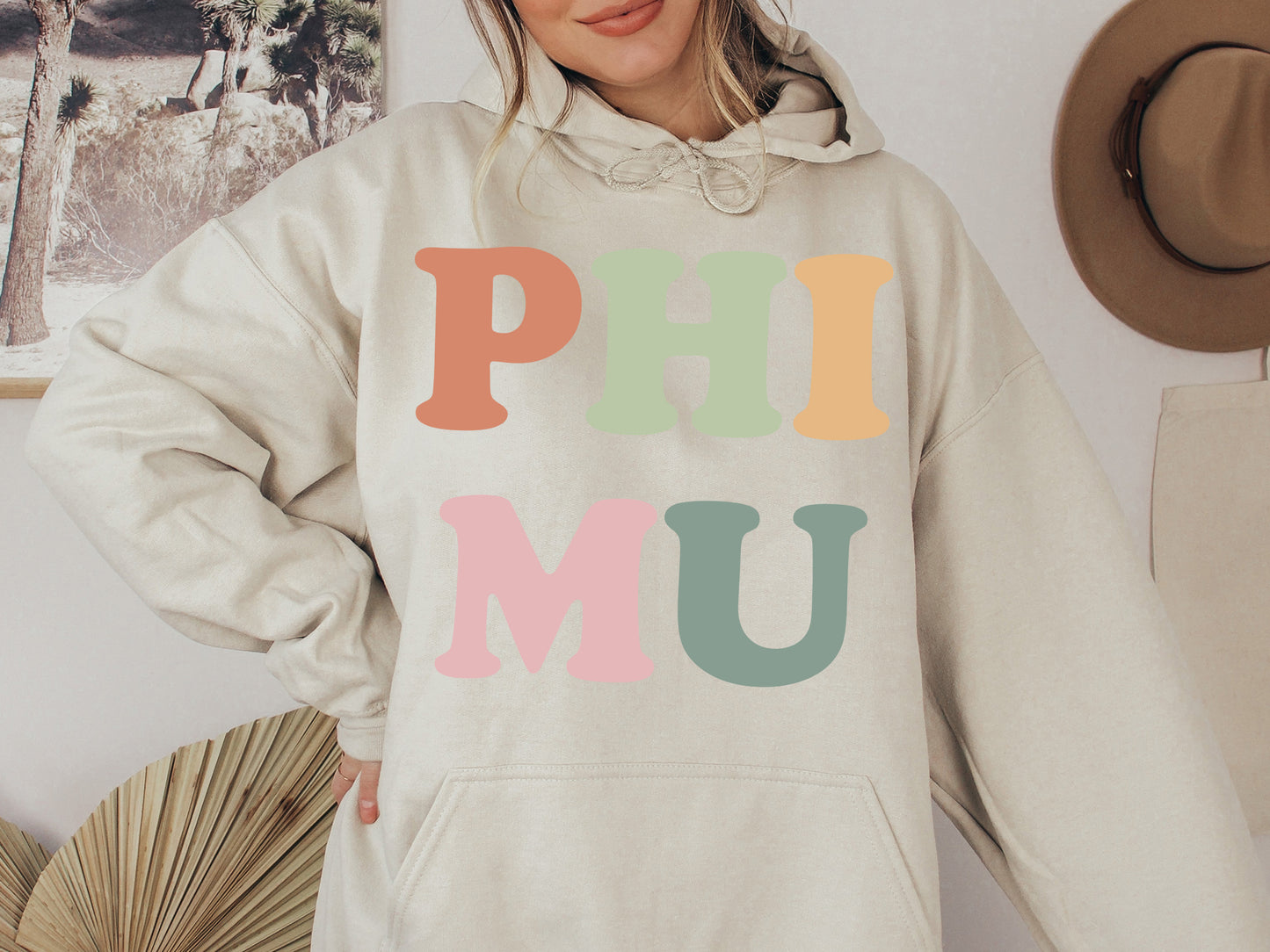 Phi Mu Bright and Proud Sorority Hoodie _ 432g