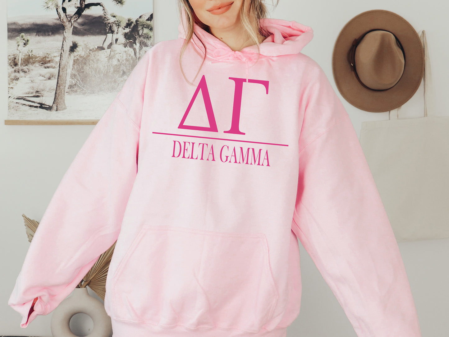 Delta Gamma Loud Letters Sorority Hoodie _ 477g