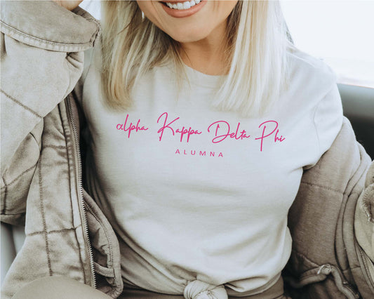 Alpha Kappa Delta Phi Vintage Alumna Sorority T-shirt _ 3495g