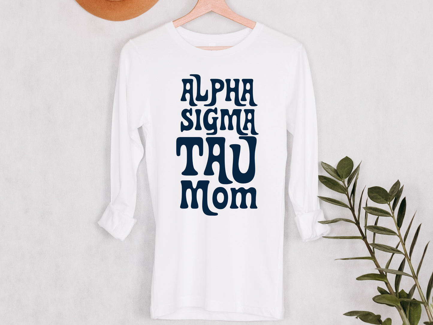 Alpha Sigma Tau Got it from my Mom Sorority Long Sleeve T-shirt _ 3078g