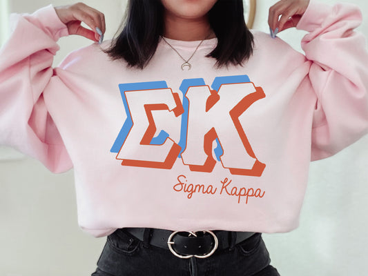 Sigma Kappa American Colored Sorority Sweatshirt _ 48g