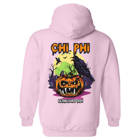 Chi Phi Halloween Bats Fraternity Hoodie _ 36257g