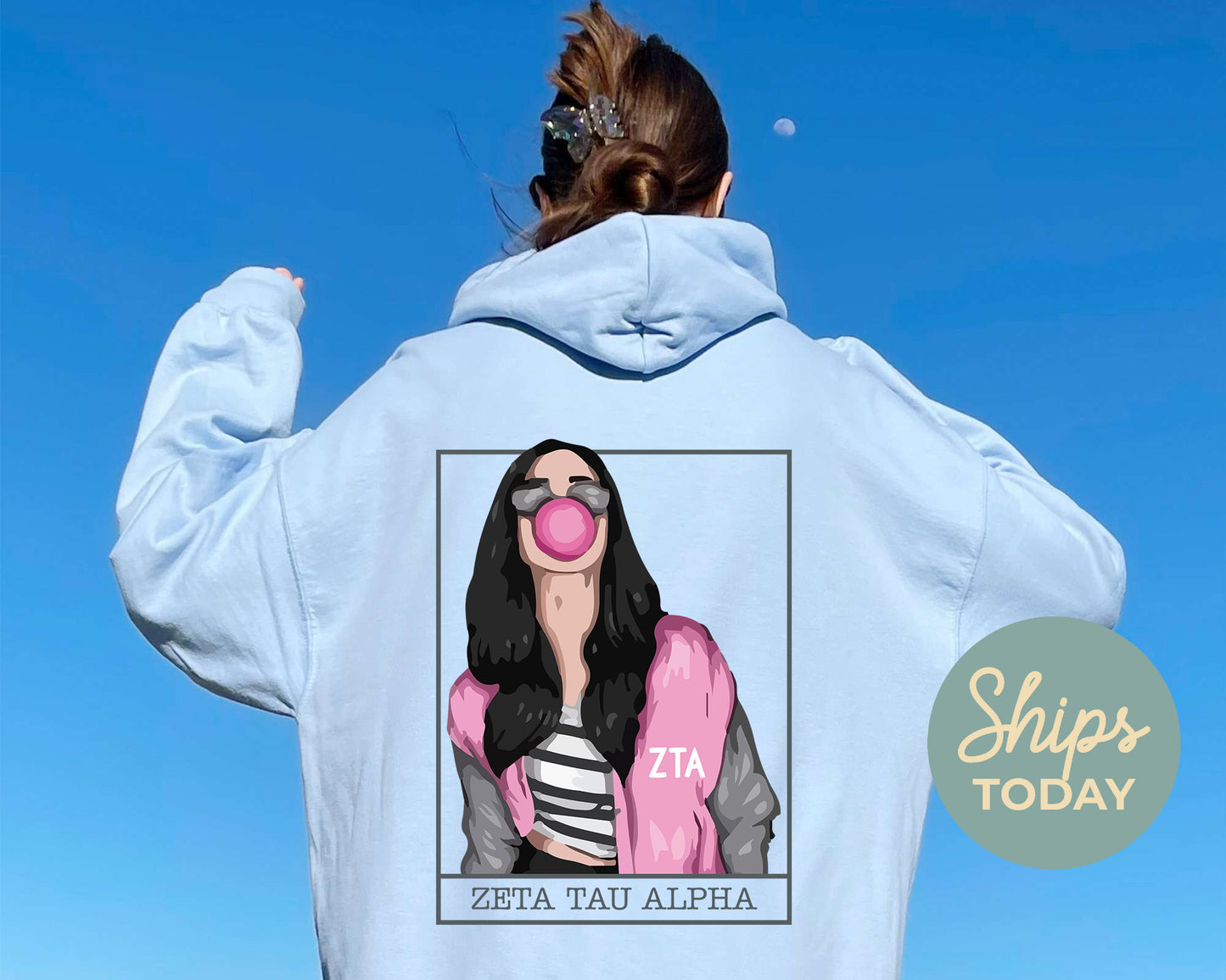 Zeta Tau Alpha Loud And Proud Sorority Hoodie _ 32971g