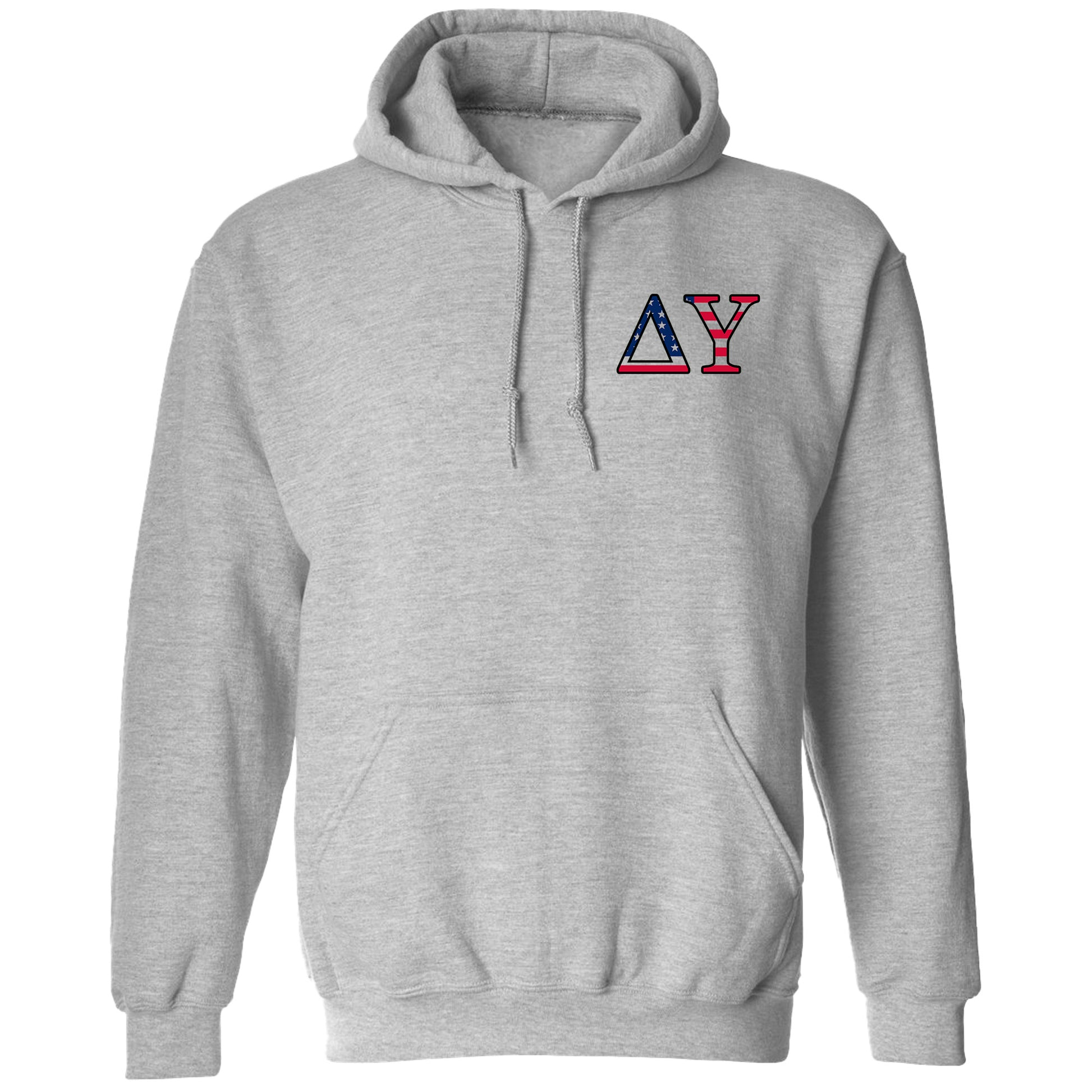 a grey hoodie with the letters a and y on it