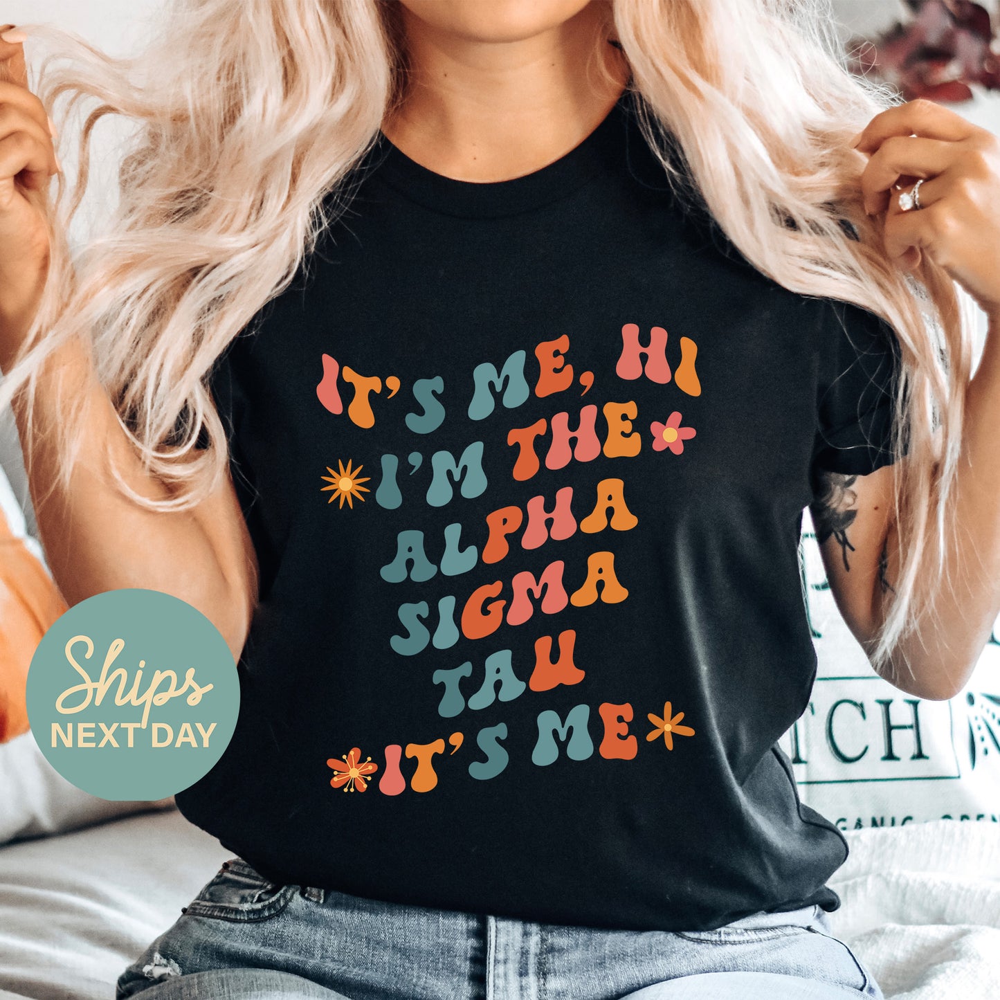 Alpha Sigma Tau Style Sorority T-shirt  _ 35998g