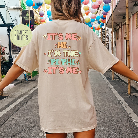 Pi Beta Phi Signature Chic Comfort Colors Sorority T-shirt _ 35985g