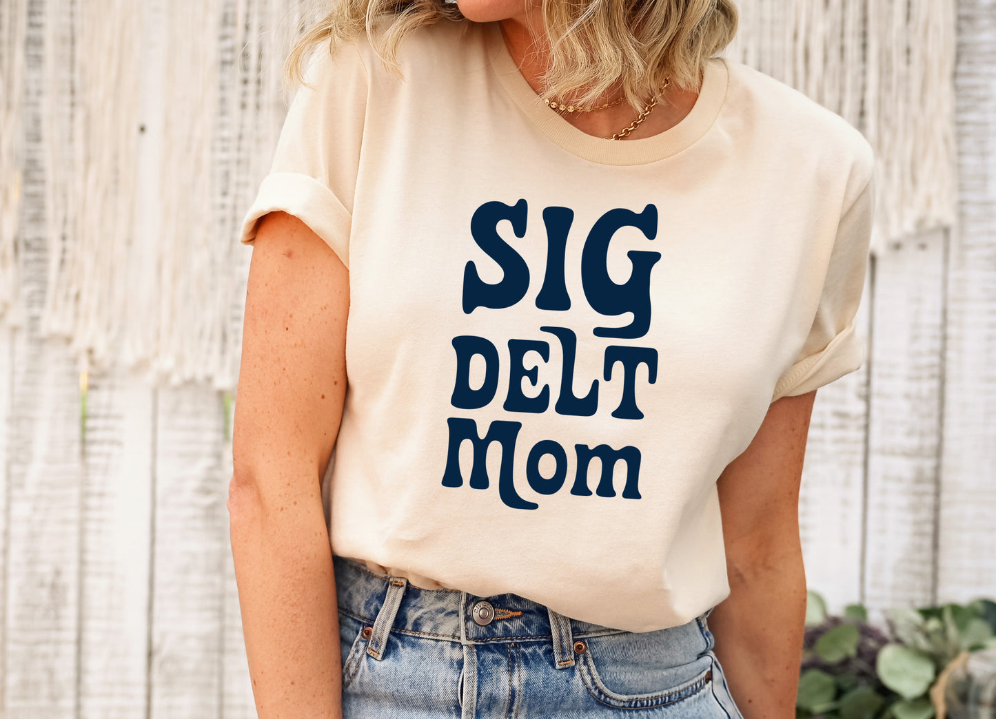 Sigma Delta Tau Got it from my Mom Sorority T-shirt _ 3092g