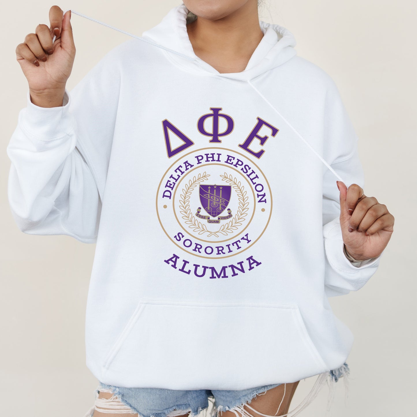 Delta Phi Epsilon Alumna Vintage Sorority Hoodie _ 31021g
