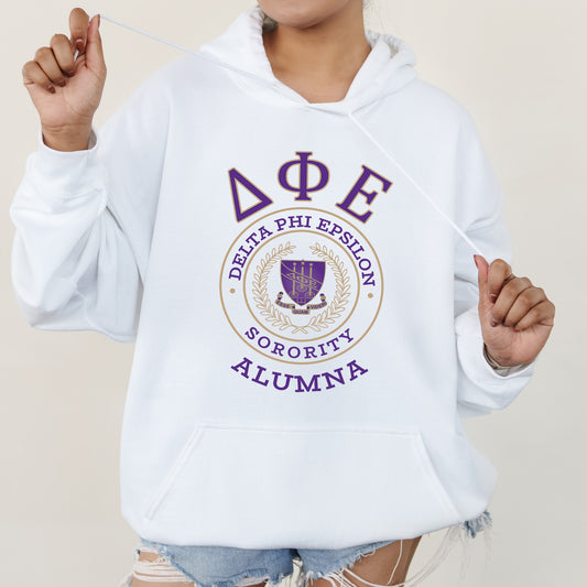 Delta Phi Epsilon Alumna Vintage Sorority Hoodie _ 31021g