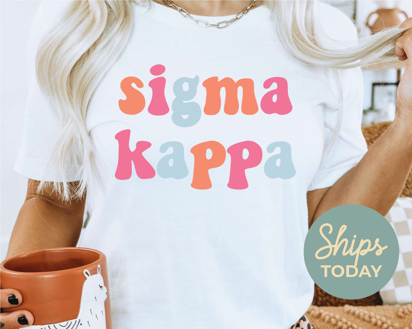 Sigma Kappa Vividly Vibrant Sorority T-shirt _ 3171g