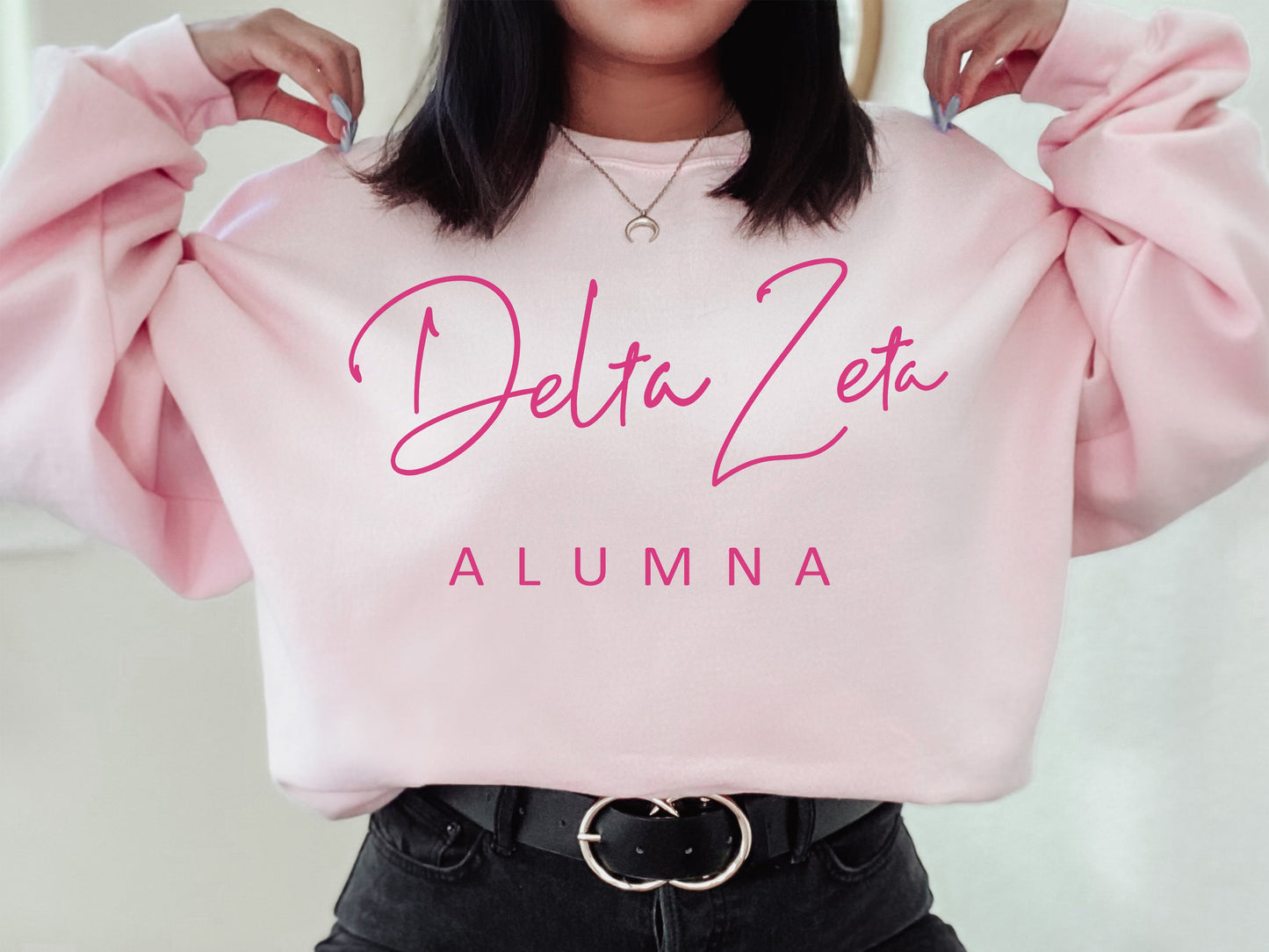 Delta Zeta Simple and Sweet Alumna Sorority Sweatshirt _ 505g