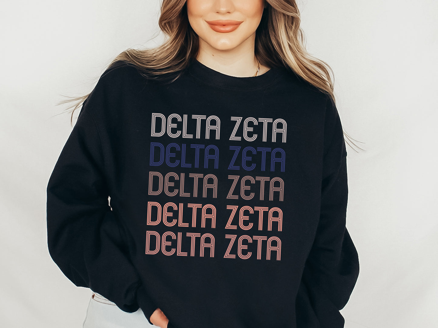 Delta Zeta Greek Glamour Sorority Sweatshirt _ 31105g