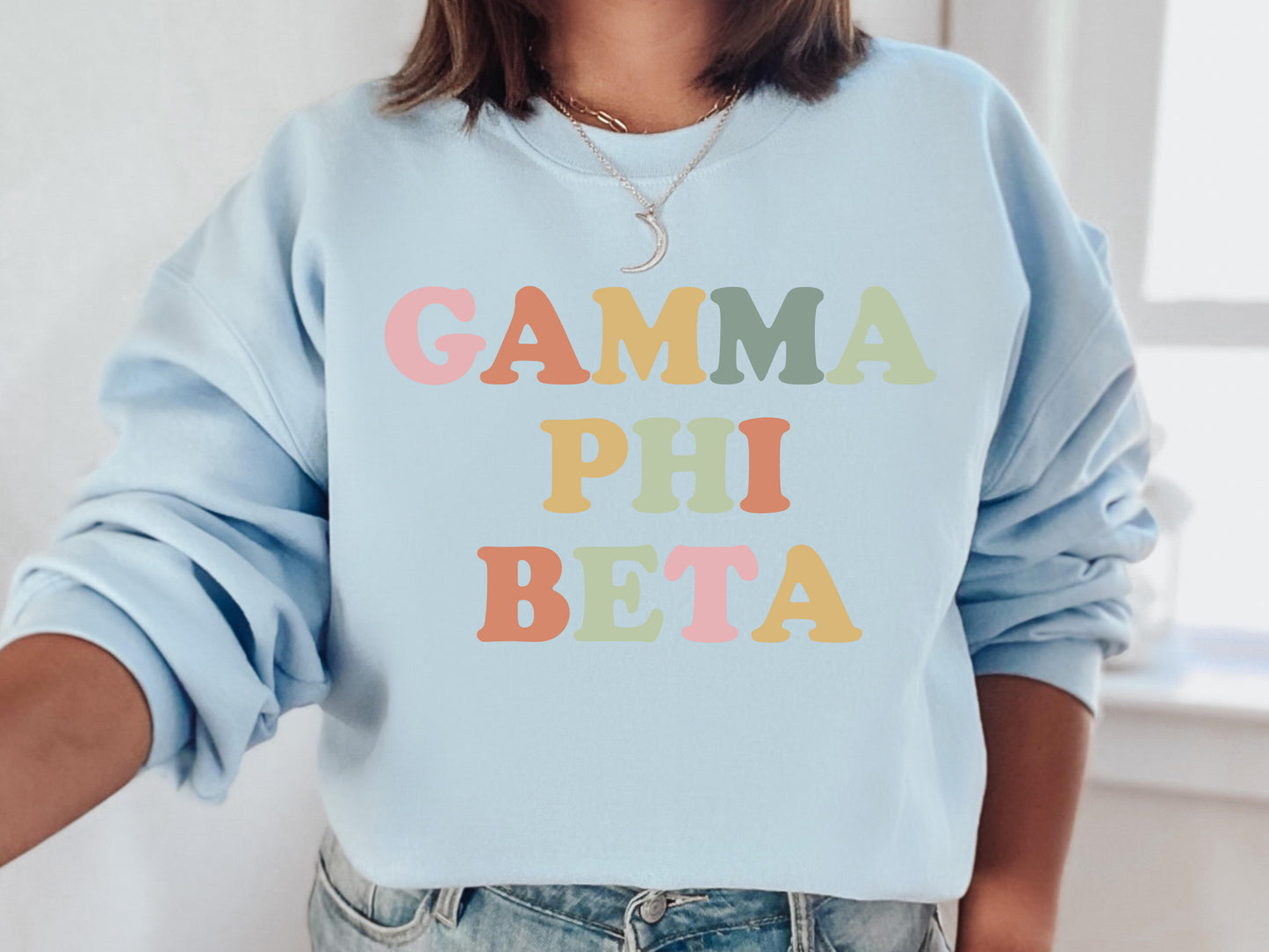 Gamma Phi Beta Bright and Proud Sorority Sweatshirt _ 428g