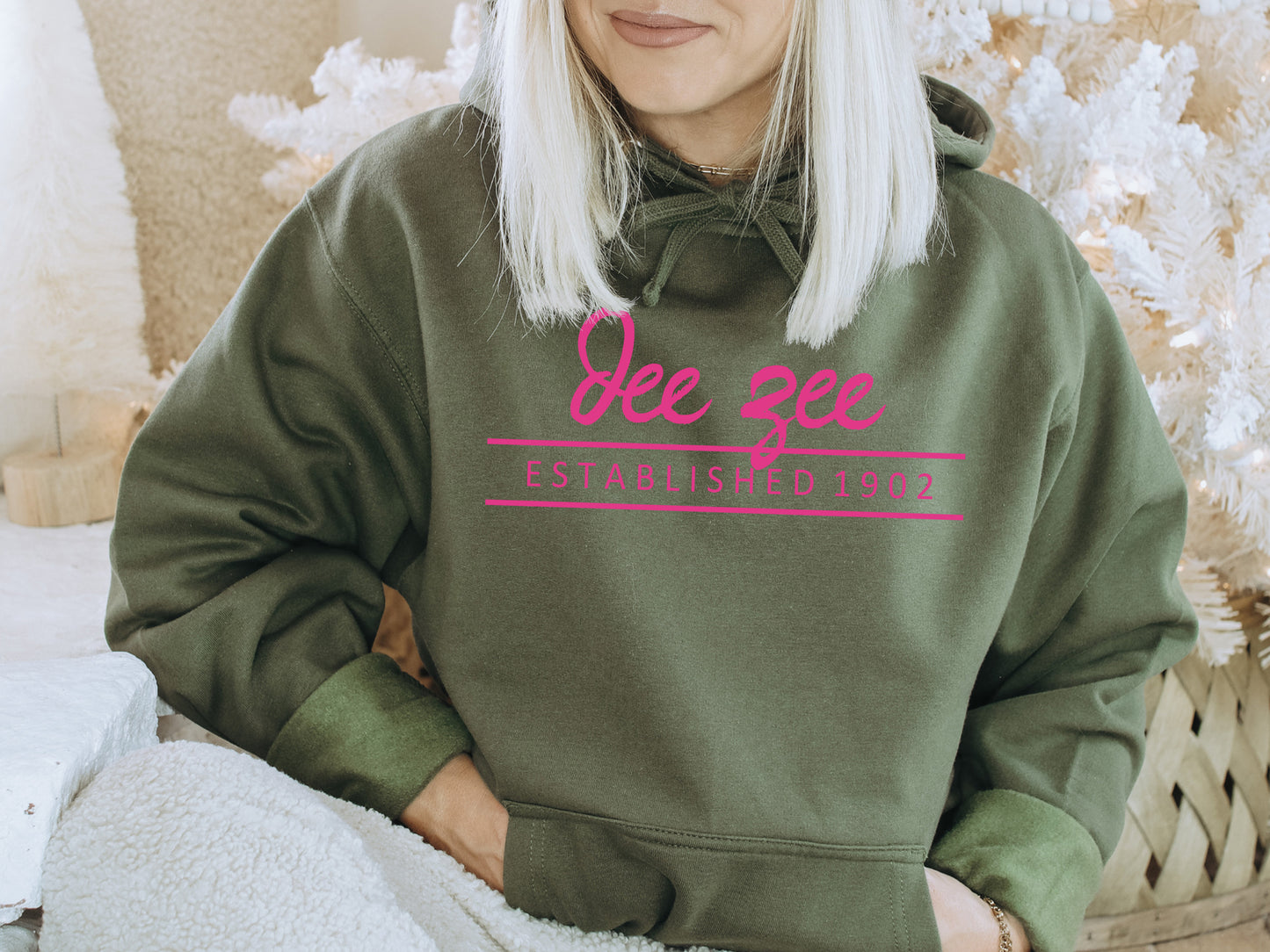 Delta Zeta All Pink Sorority Hoodie _ 765g