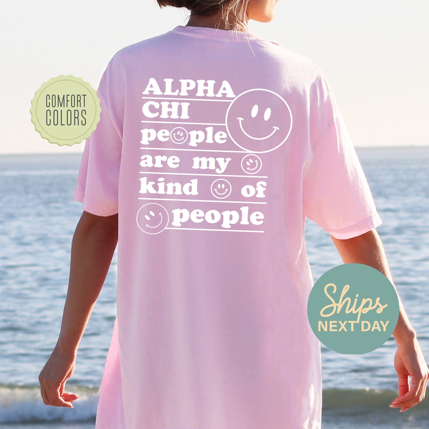 Alpha Chi Omega My Kind of People Comfort Colors Sorority T-shirt _ 33258g