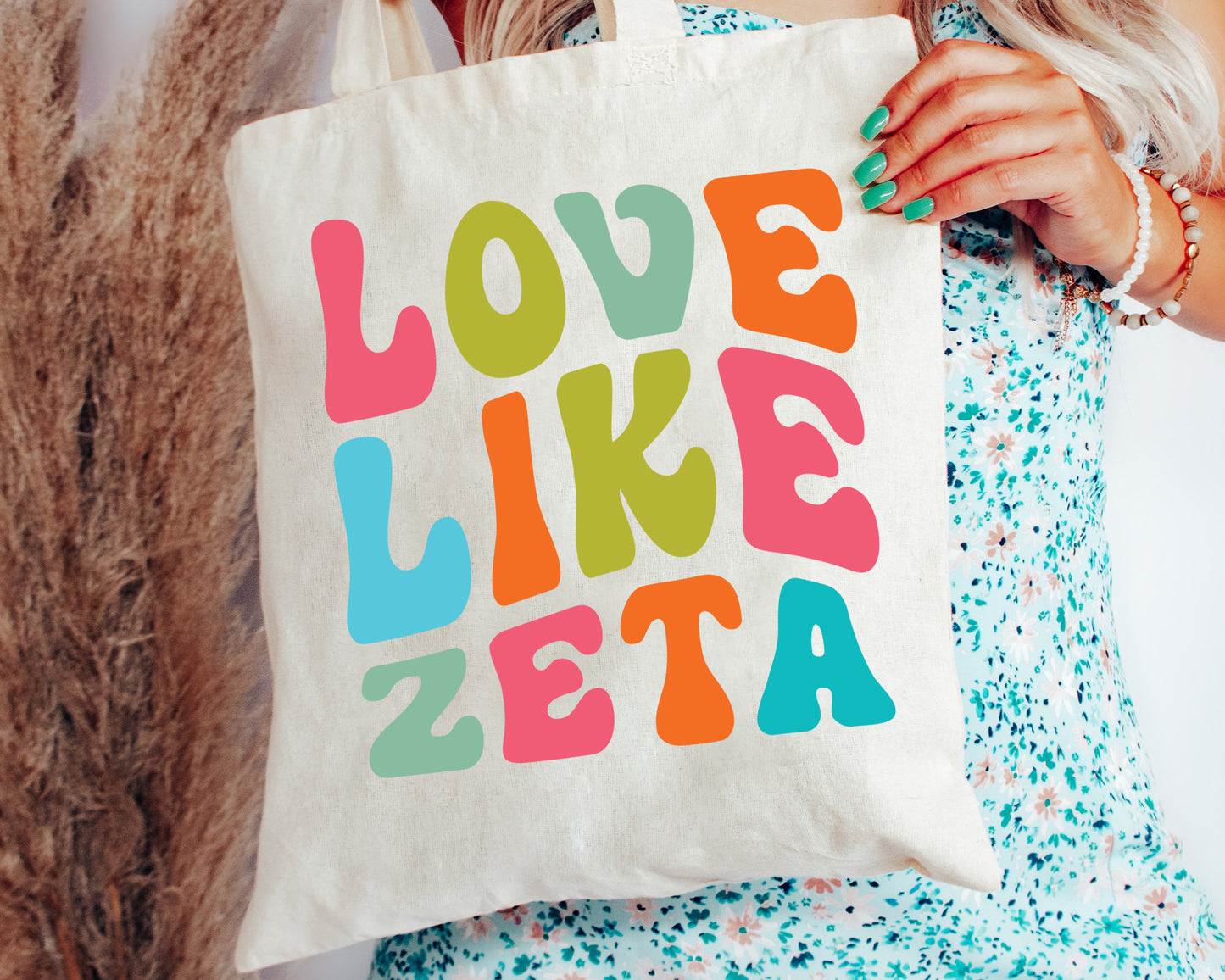 Zeta Tau Alpha Love Like Sorority Tote Bag _ 34359g
