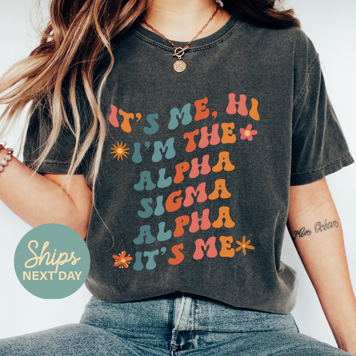 Alpha Sigma Alpha Style Sorority T-shirt _ 35997g