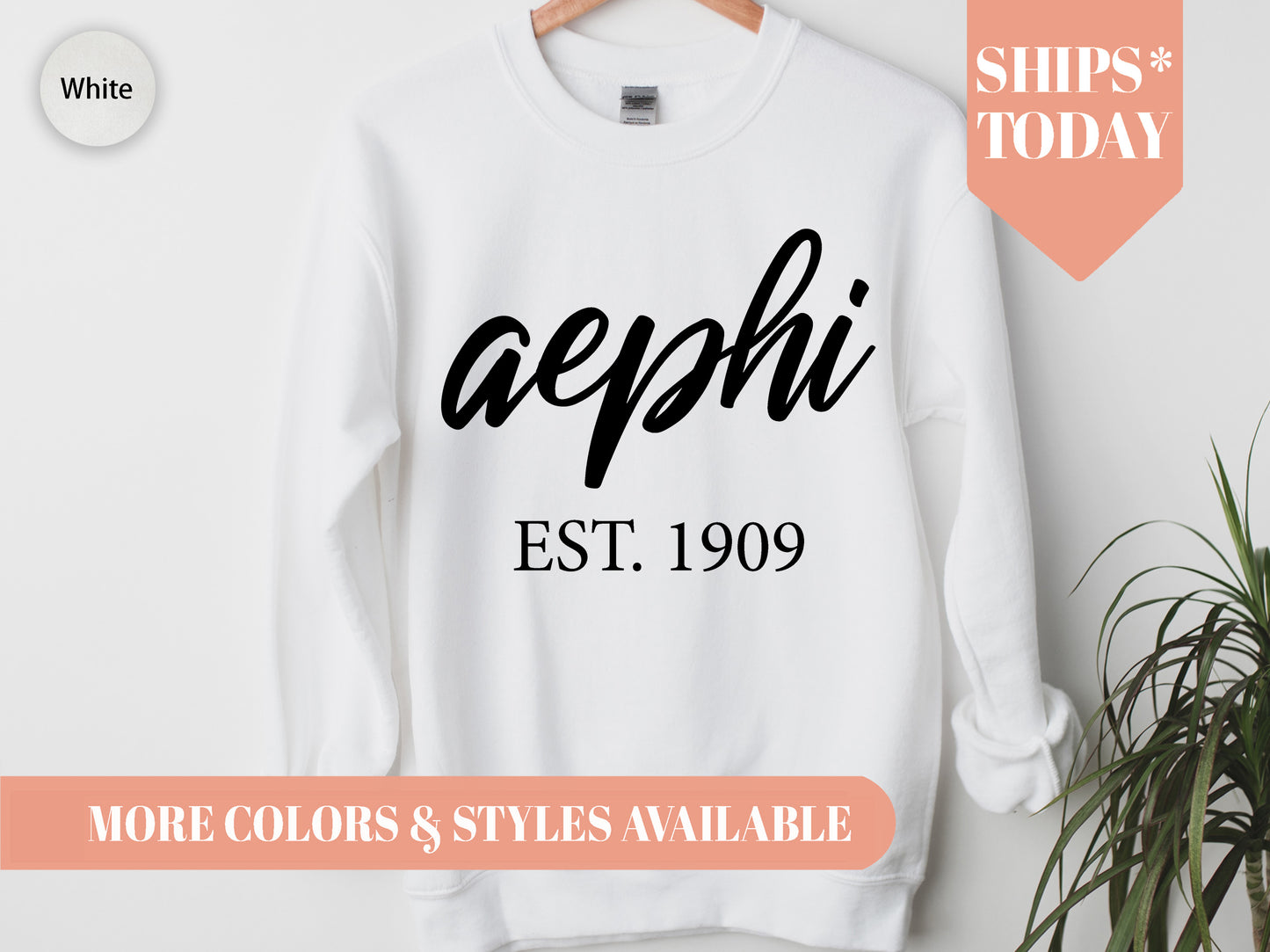 Alpha Epsilon Phi Black Flowy Sorority Sweatshirt _ 79g