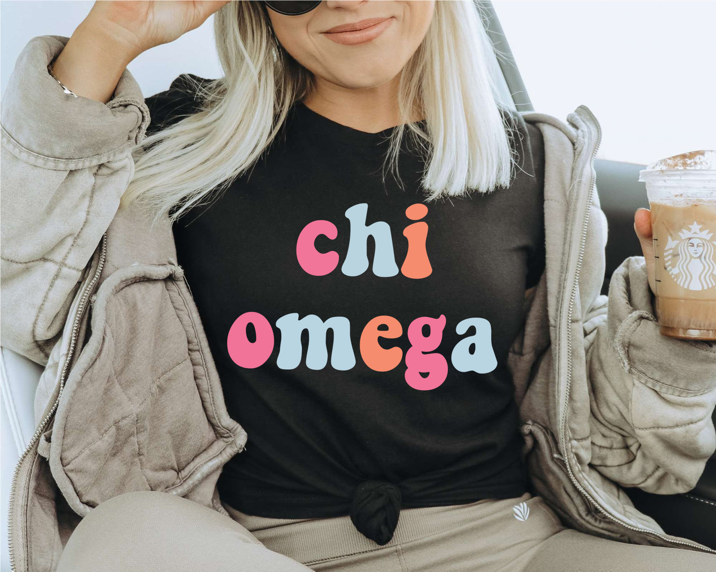 Chi Omega Vividly Vibrant Sorority T-shirt _ 3158g