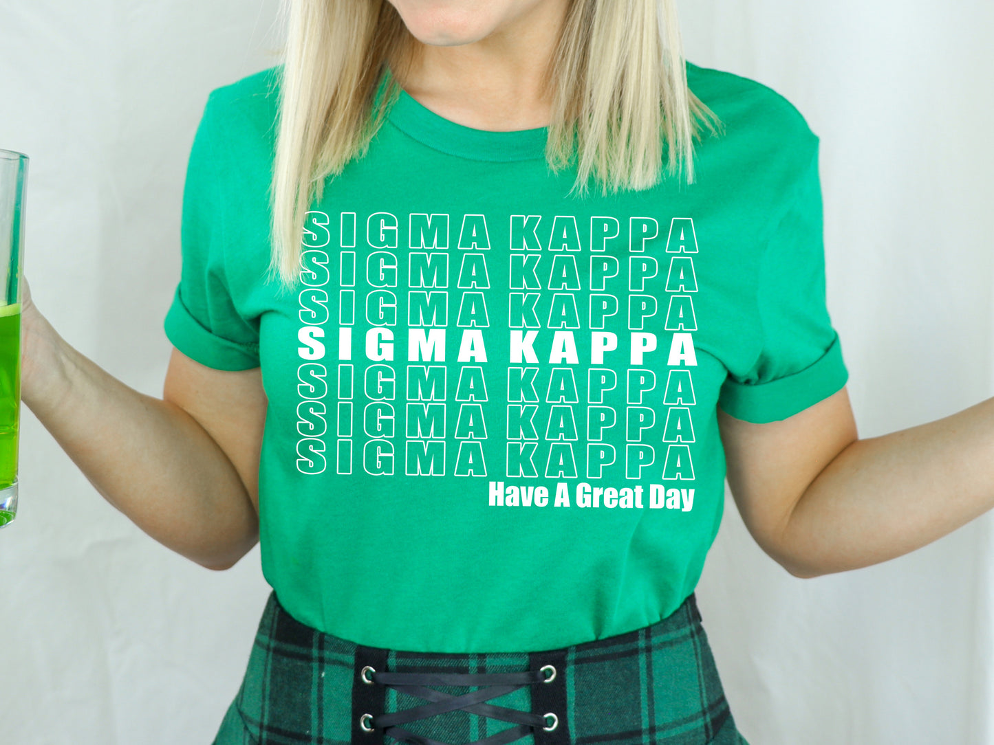 Sigma Kappa Have a Great Day Sorority T-shirt _ 2130g