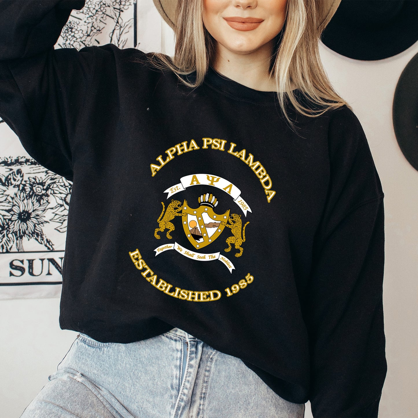 Alpha Psi Lambda Iconic Insignia COED Sweatshirt _ 35666g