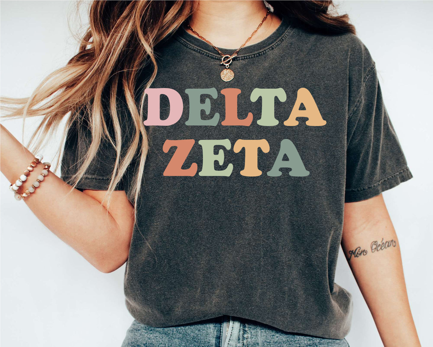 Delta Zeta Bright and Proud Sorority T-shirt _ 427g