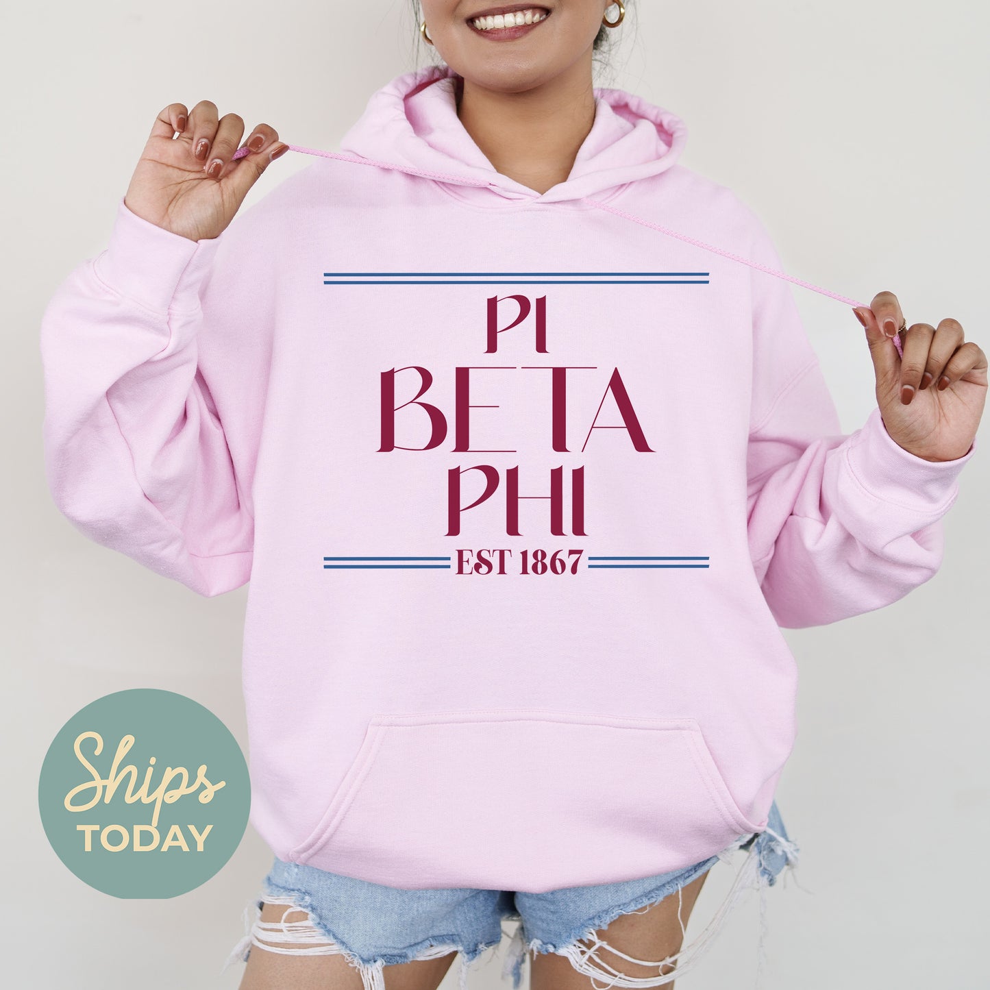 Pi Beta Phi Greek Harmony Sorority Hoodie _ 34984g