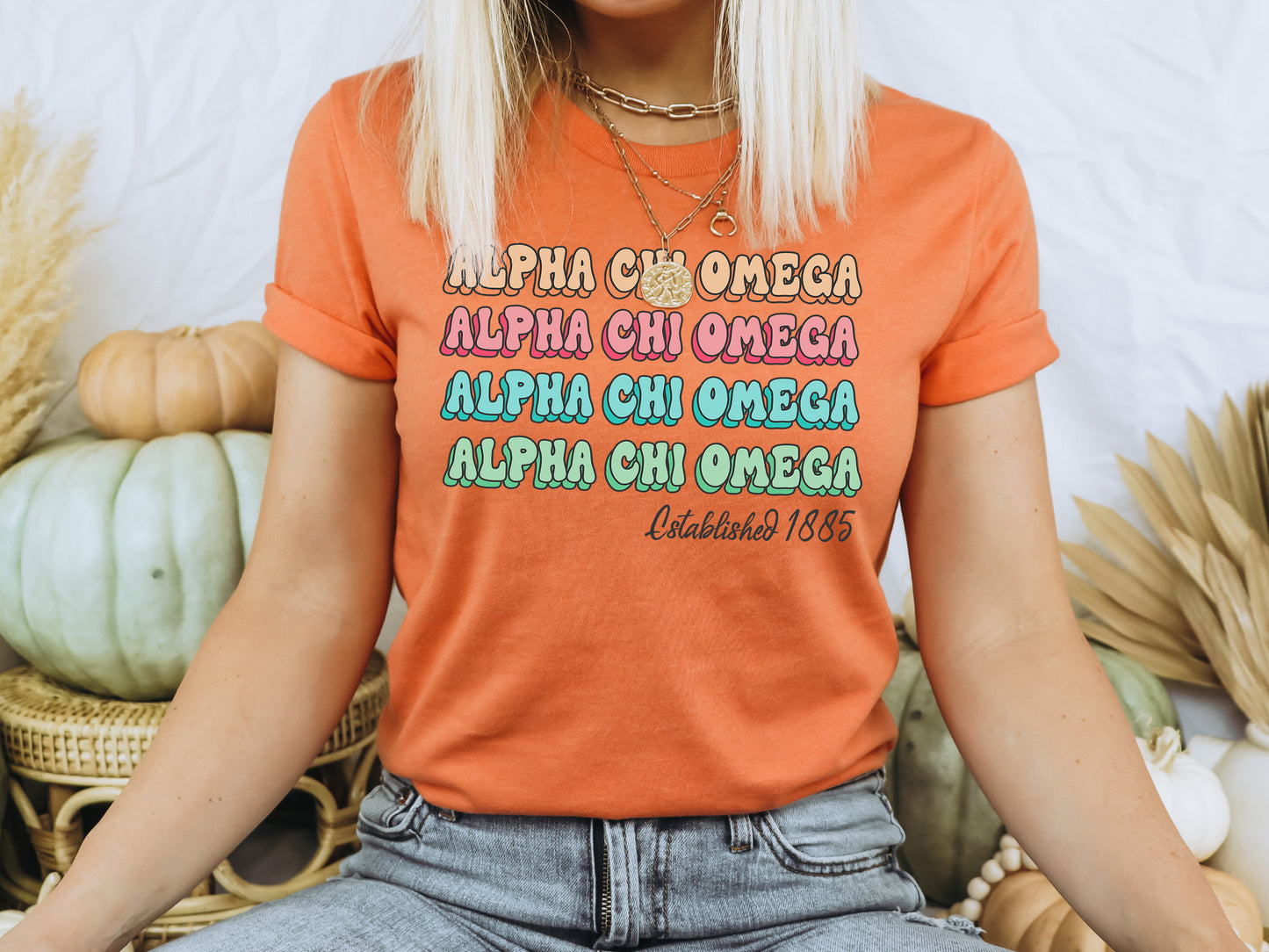 Alpha Chi Omega Lucy Sorority T-shirt _ 259g