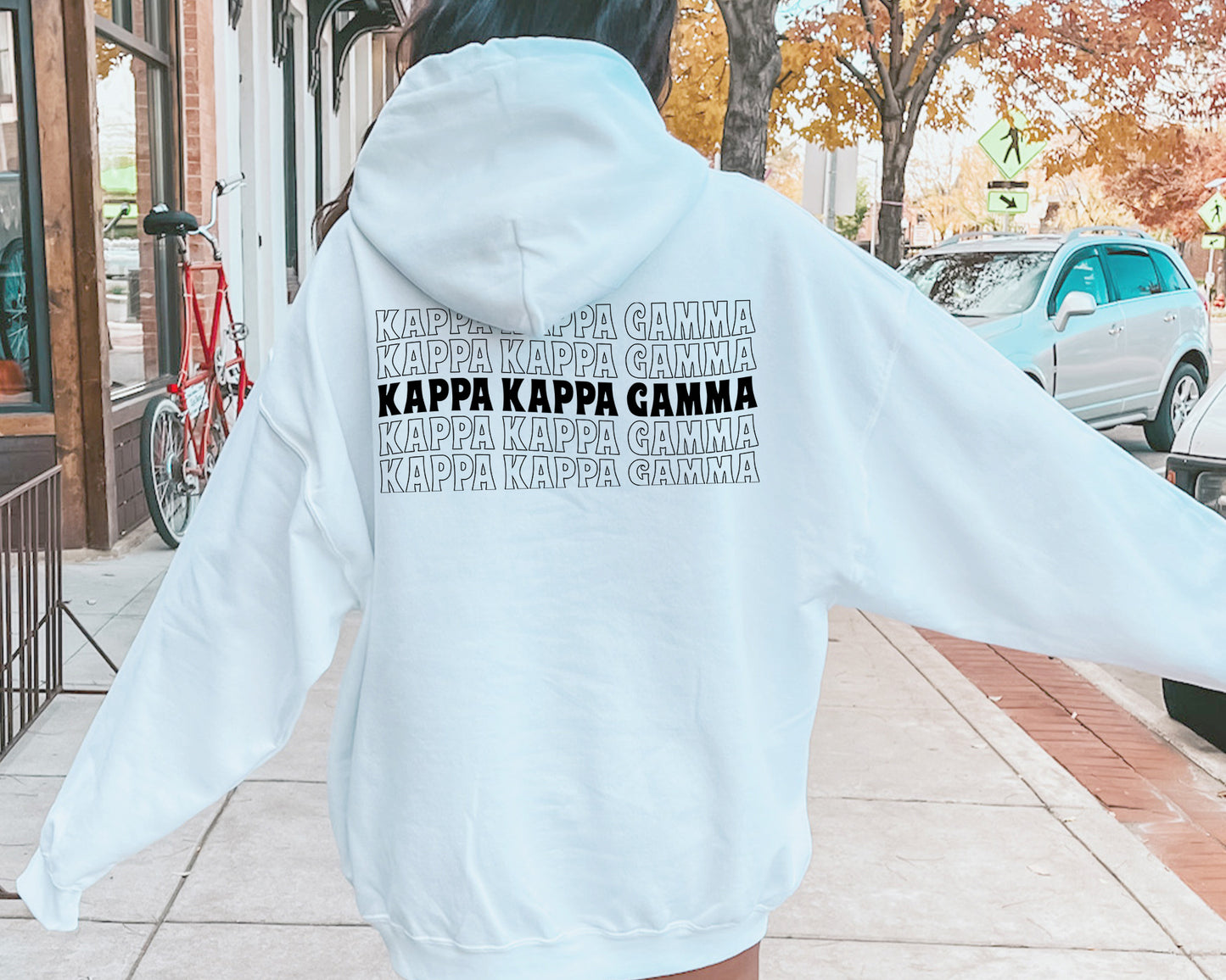Kappa Kappa Gamma Wavy Letters Sorority Hoodie _ 33415g