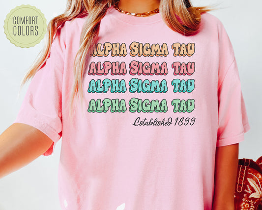 Alpha Sigma Tau Lucy Comfort Colors Sorority T-shirt _ 265g