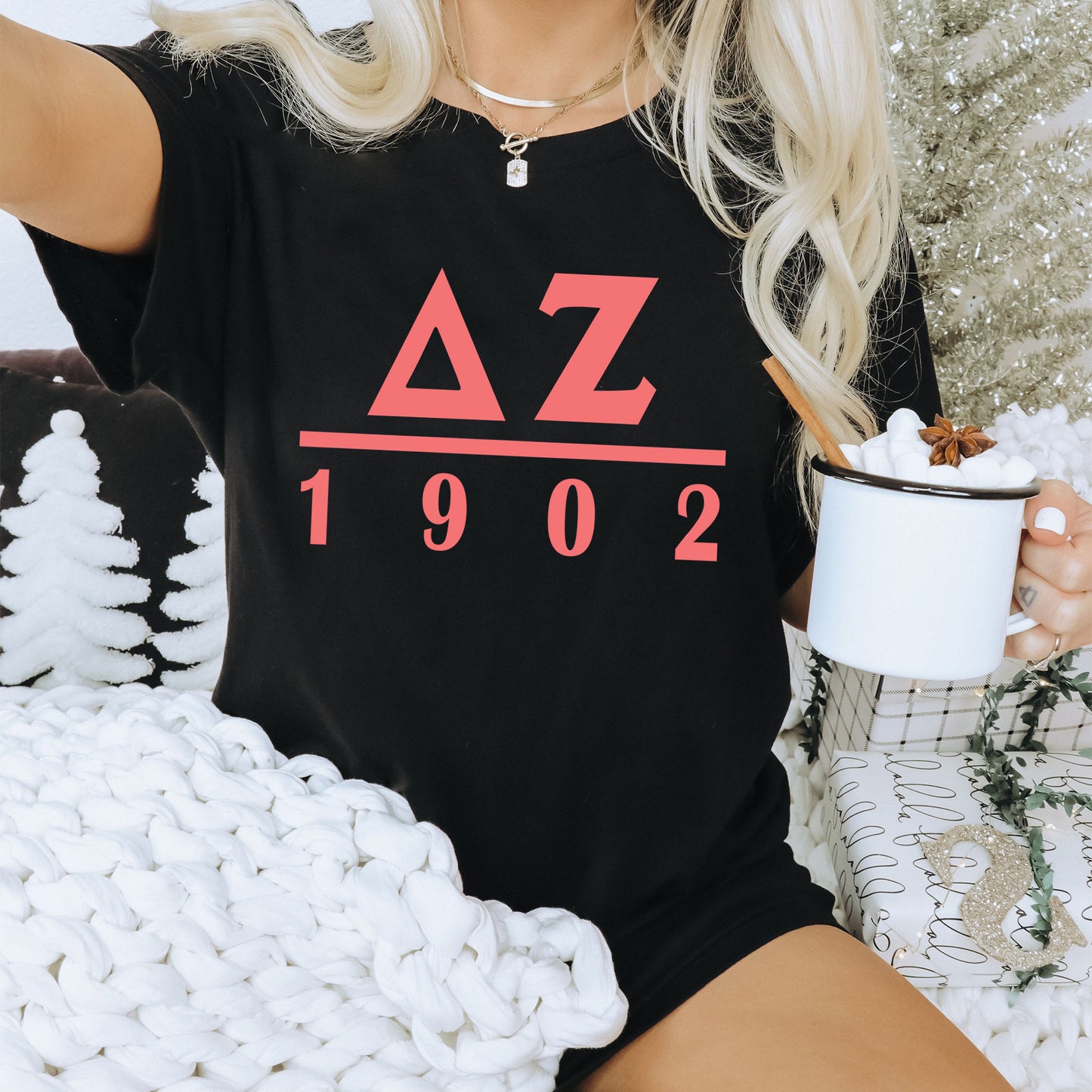 Delta Zeta Monochromatic Sorority T-shirt _ 30856g