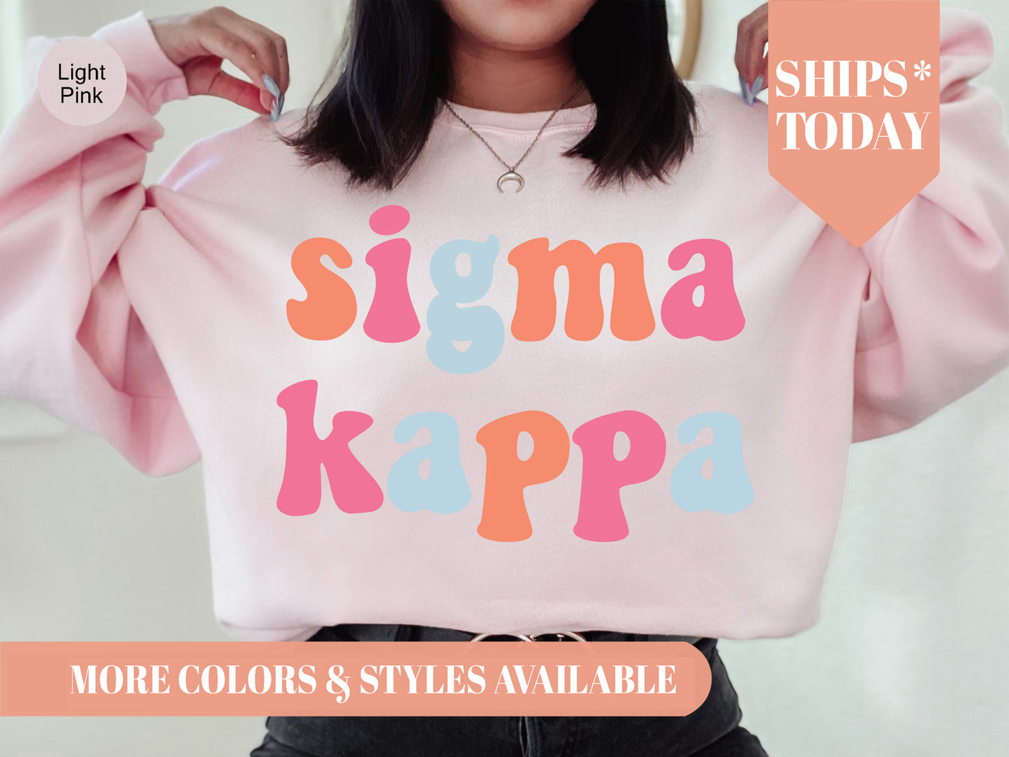 Sigma Kappa Vividly Vibrant Sorority Sweatshirt _ 3171g