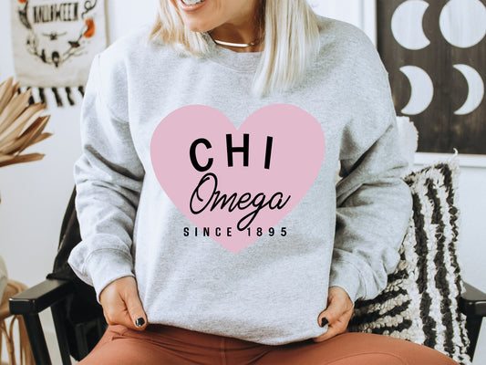 Chi Omega Pretty in Pink Sorority Sweatshirt _ 449g