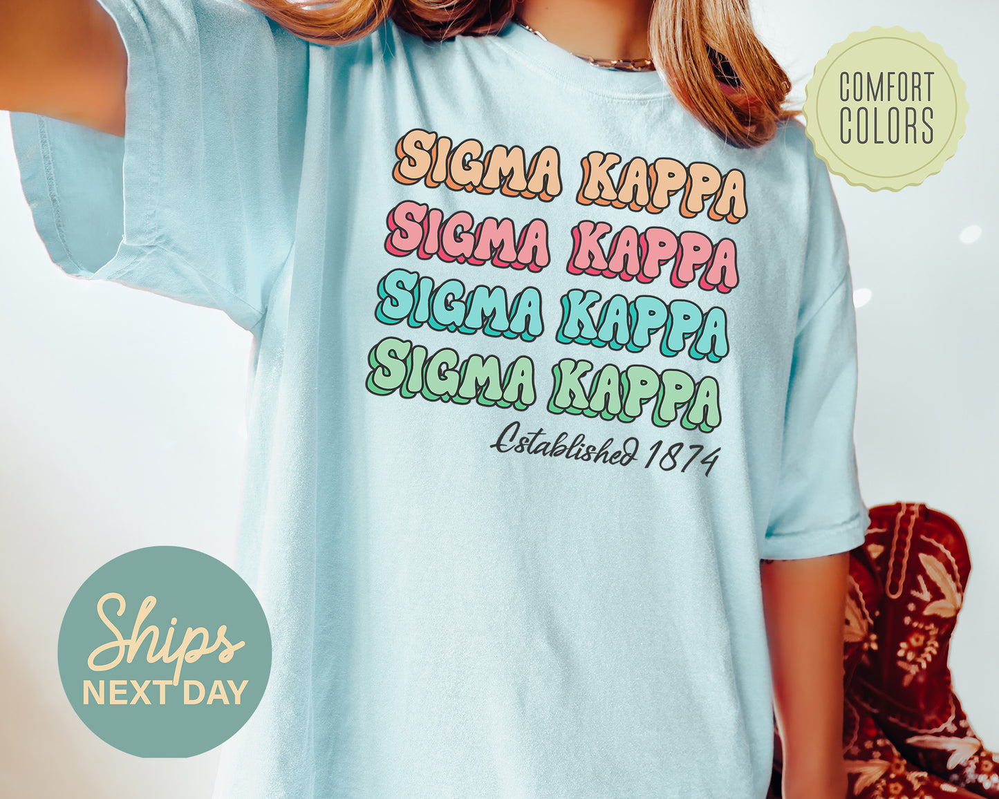 Sigma Kappa Lucy Comfort Colors Sorority T-shirt _ 280g