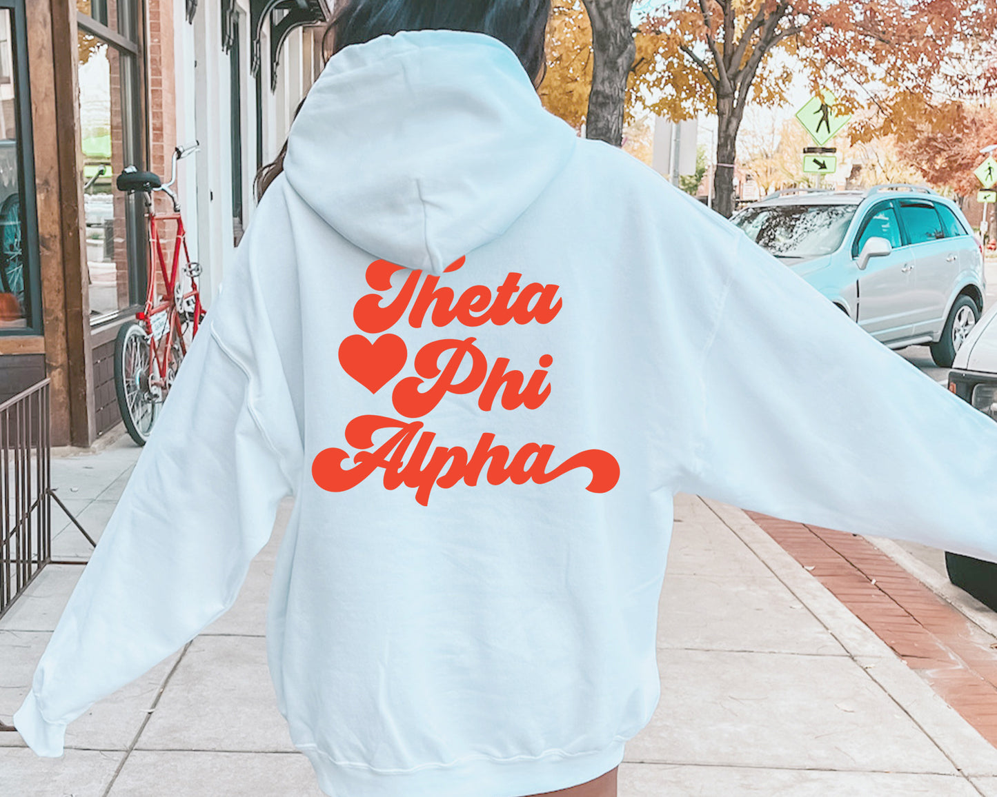 Theta Phi Alpha Red Heart Sorority Hoodie _ 33370g