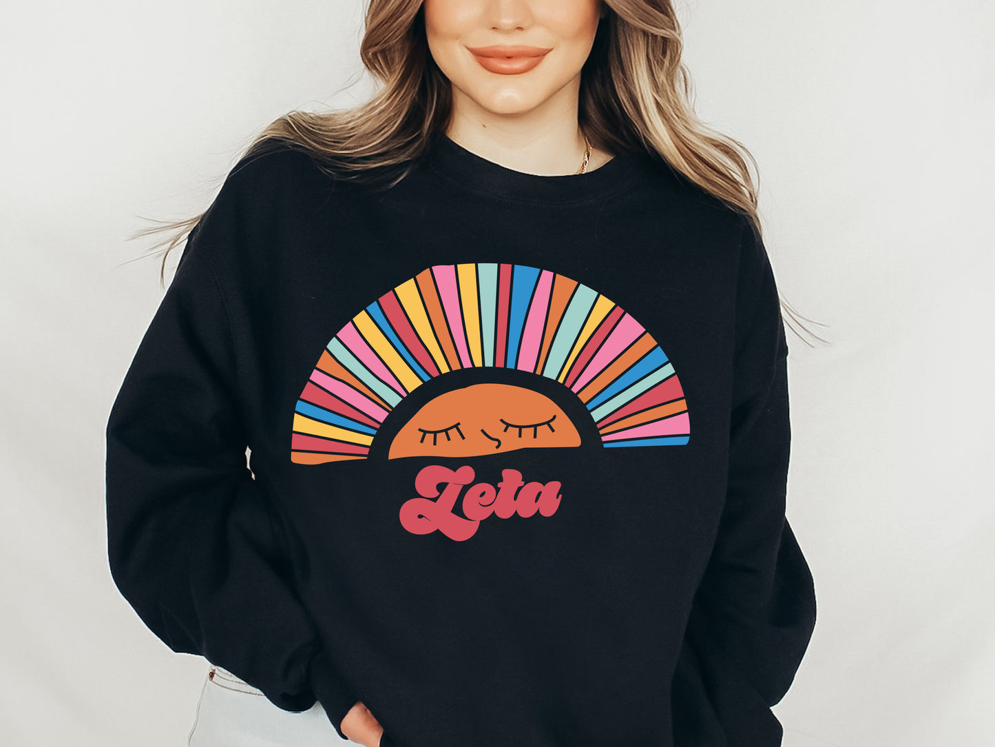Zeta Tau Alpha Sunshine Sorority Sweatshirt _ 3332g